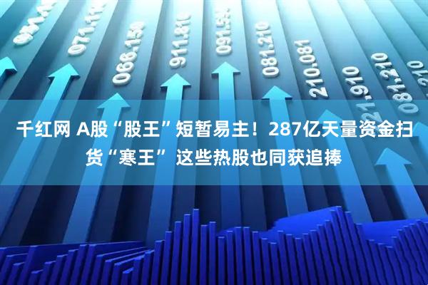 千红网 A股“股王”短暂易主！287亿天量资金扫货“寒王” 这些热股也同获追捧
